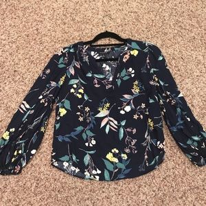 Banana Republic long-sleeve flower pattern top